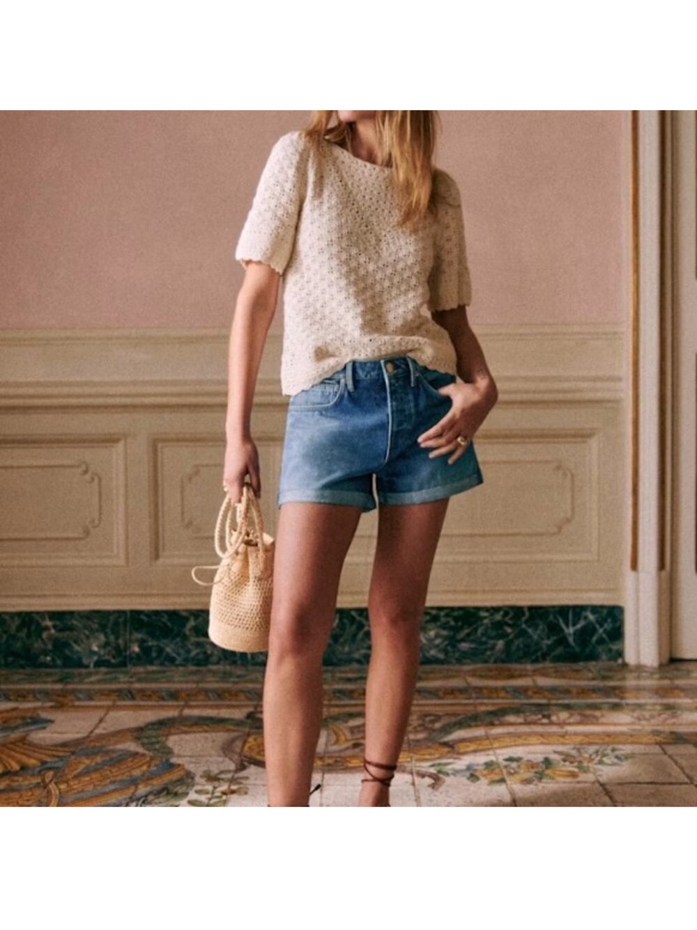 Sezane Lalia Jumper Cream - Size XS